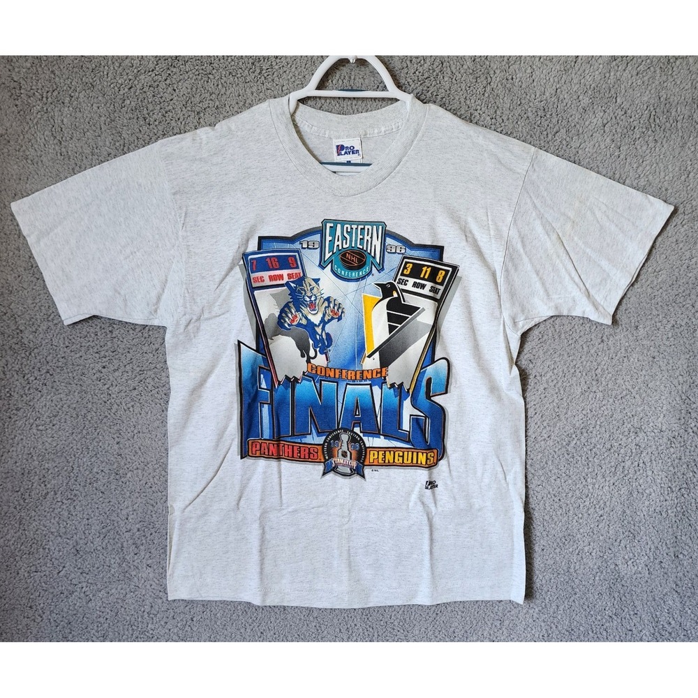 Pro Player NHL Eastern Conference Finals 1996 T-Shirt Mens L Panthers Penguins